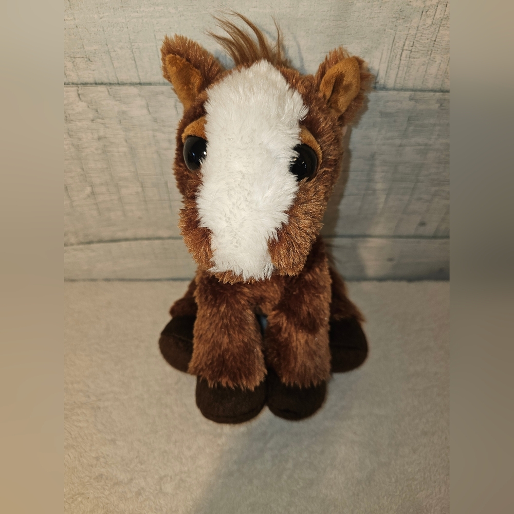 NWT Dreamy Big Eyes Brown Horse Plush Stuffed Animal 9 Inch Pony